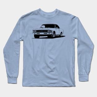 1966 Chevy Chevelle - stylized monochrome Long Sleeve T-Shirt